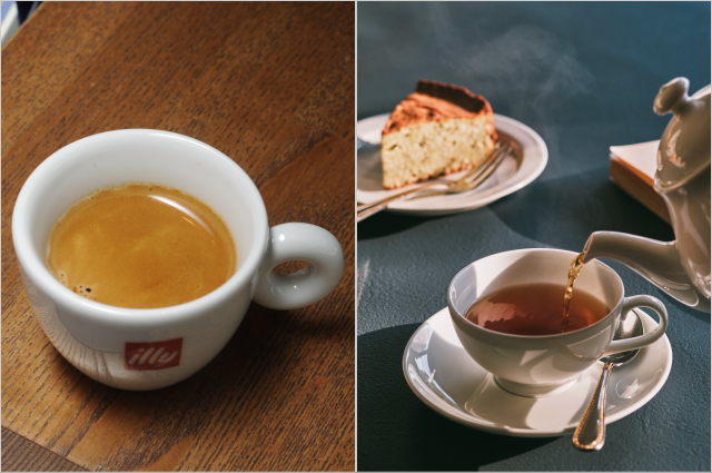 エスプレッソは30cc、紅茶は300㏄