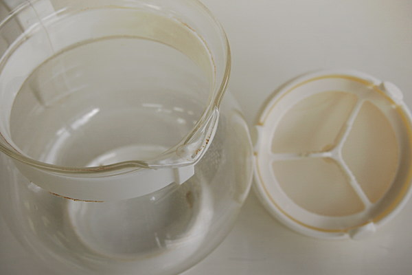 ガラス製ティーポットお手入れ後