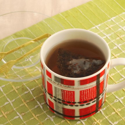 沸き立ての湯を注ぐ