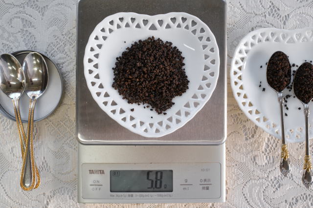 ティースプーン2杯の茶葉