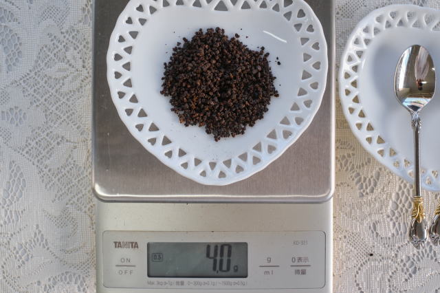 コーヒースプーン2杯の茶葉