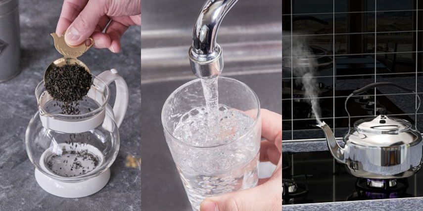 新鮮な茶葉、新鮮な水、沸かし立ての湯を使う