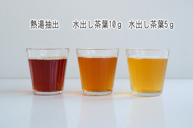 熱湯抽出・水出し紅茶の水色