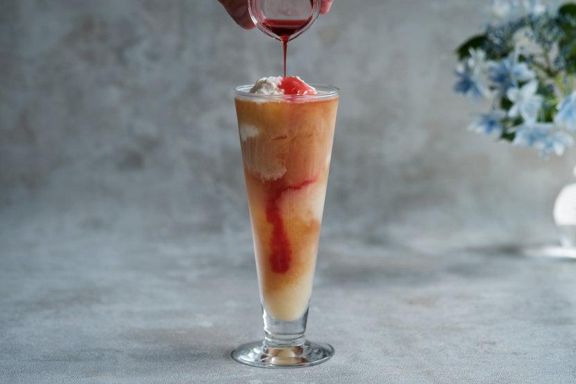 アイスティー・ピーチメルバの作り方